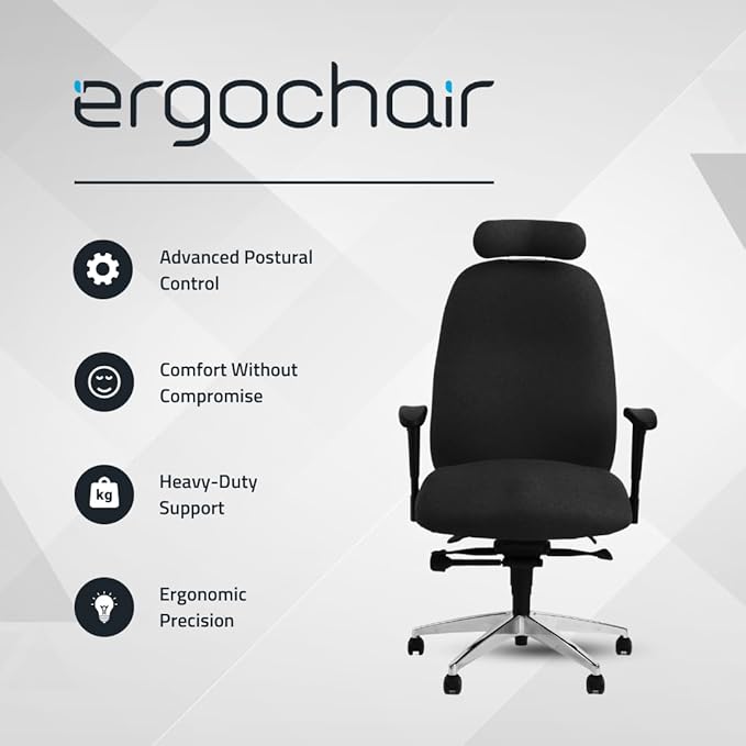 Heavy-Duty Bariatric Ergonomic Office Chair - 550lbs Capacity, Adjustable Backrest and Seat Tilt, Pressure Relief Foam Seat