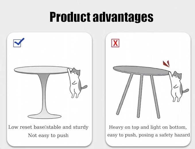 24" Tulip Table for 2-3 Persons Mid-Century Kitchen Table Faux Marble Modern Round Dining Tables Wood MDF Top Steel Base Small for Living Room Balcony Leisure(White, 23.6")