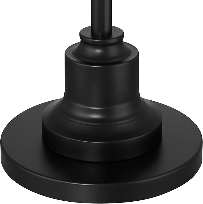 360 Lighting Spenser Traditional 58" Tall Standing Floor Lamp Skinny Pole Pull Chain Satin Black Metal Living Room Bedroom House Reading Office Home Decor Entryway Dining Indoor Family White Shade