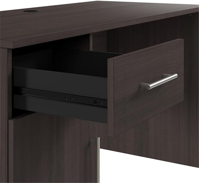 Bush Furniture Somerset 54W Office Desk with Drawer and Cabinet in Storm Gray, Computer Table with Storage for Home Office Workspace