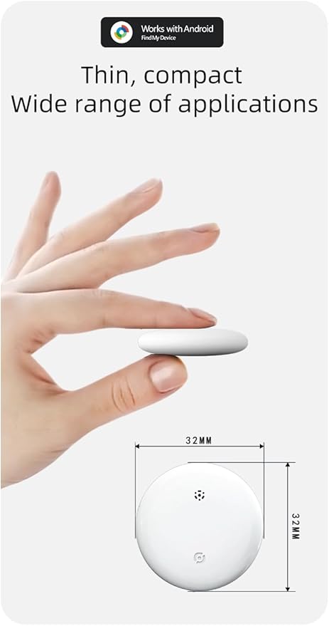 Android Mini Tracker Smart Tags localizador Locator Works with Google Find My Device (Android Only), for Wallet Car Luggage Vehicle Motorcycle Tracking Device Worldwide,Waterproof Not GPS Tracker