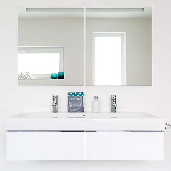 DARENYI Acrylic Mirror Sheet for Wall, 15.7" x 19.6" Large Rectangular Mirror Tiles Frameless Wall Mounted Mirror Self-Adhesive Mirror Stickers for Vanity Bedroom Home Decor