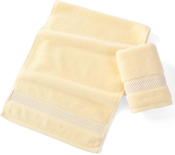 sense gnosis Beige Hand Towel Set of 2 Absorbent 100% Cotton Quick Dry Super Soft Hand Towels for Bathroom 13 X 29 Inches