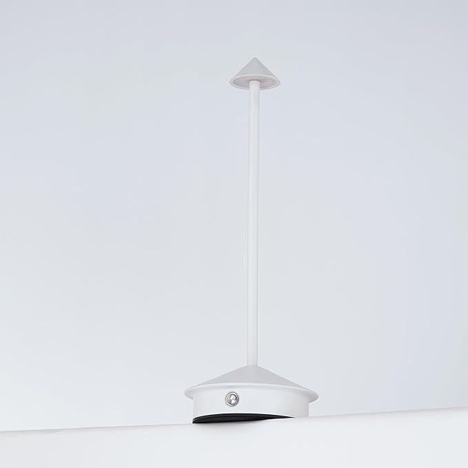 Arrrow LED Cordless USB-C Re-Chargeable Desk Lamp, 5200mAh Battery Operated with 3 Color Temperature 2700K-3000K-3500K and Fingertip Touch On/Off Plus Dimming in White