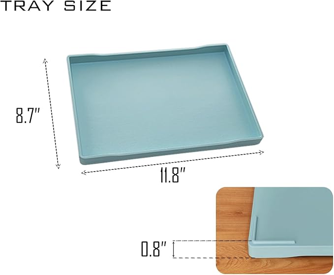 Blue Serving Tray (11.8 x 8.7 inch) for Serving Accessory, Spa, Coffee, Drinks, Wine, Tea, Bar, Party, Seasoning, Perfume and Display Use.