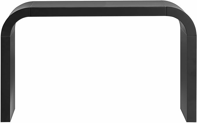 Modern Curved Console Table 52-Inch Narrow Entryway Sofa Table for Living Room Entrance Hallway Furniture, Black