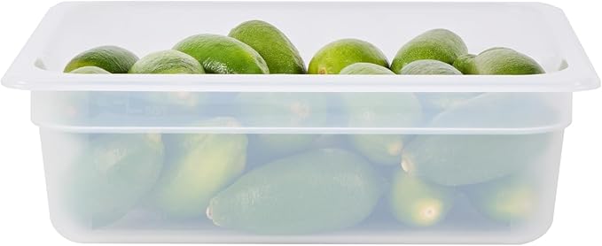 Restaurantware Food Pans Pack of 10 Plastic Rectangle Food Containers Half Size with Traceability Label, Storage Containers Dishwashable Hot Cold Friendly for Restaurants Buffet Commercial Use