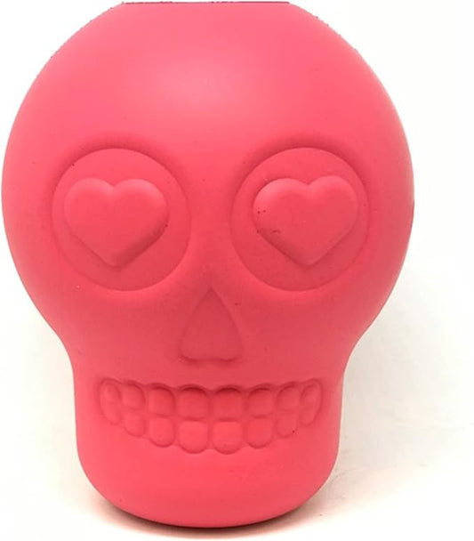 SodaPup MuttsKickButt Magnum Skull – Dog Treat Dispenser & Chew Toy Made in USA from Our Most Durable Non-Toxic, Pet-Safe, Food Safe Natural Rubber for Mental Stimulation, Problem Chewing, & More