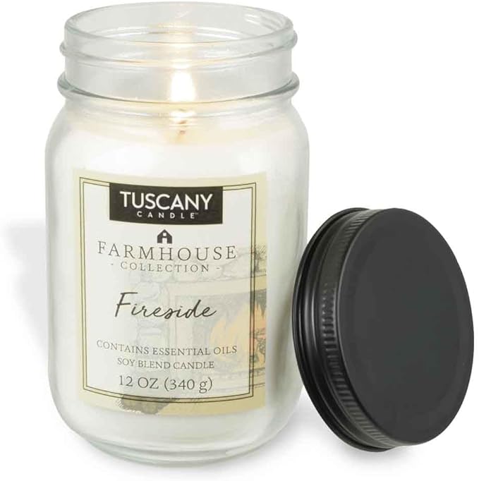 Tuscany Candle Fireside: Smoke & Spice Scented Candle, 12 oz – Farmhouse Collection