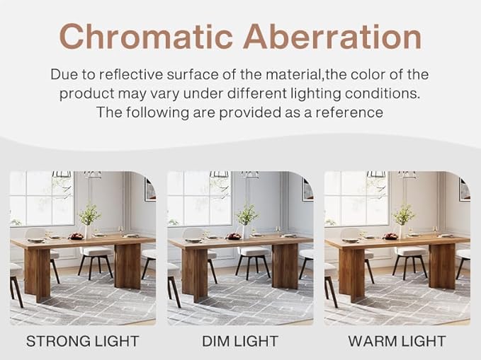 Tribesigns 63-inch Dining Table for 4-6, Farmhouse Kitchen Table with Large Tabletop, Rectangular Dinner Eating Table for Dining Room, Living Room, Kitchen