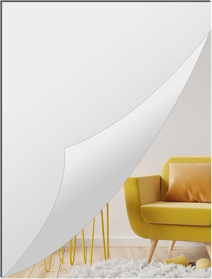 DARENYI Acrylic Mirror Sheet for Wall, 15.7" x 19.6" Large Rectangular Mirror Tiles Frameless Wall Mounted Mirror Self-Adhesive Mirror Stickers for Vanity Bedroom Home Decor