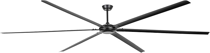 120 Inch Industrial Ceiling Fans without Lights, DC Motor Large Shop Garage Ceiling Fan with Remote, 36000 CFM High Airflow Big Ceiling Fan, Reversible Metal Fan for Warehouse Barn Commercial Space