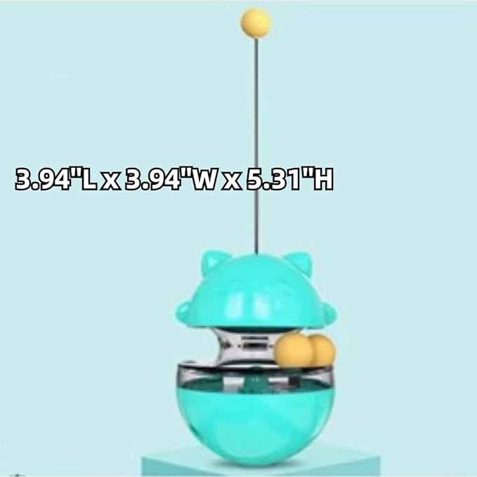 Rabbit Treat Puzzle, Rabbit Treat Dispenser Toy, Tumbler Interactive Ball Bunny Feeder, Bunny Food Ball Snacks Temptations, Food Puzzle Toys for Cats (Blue)