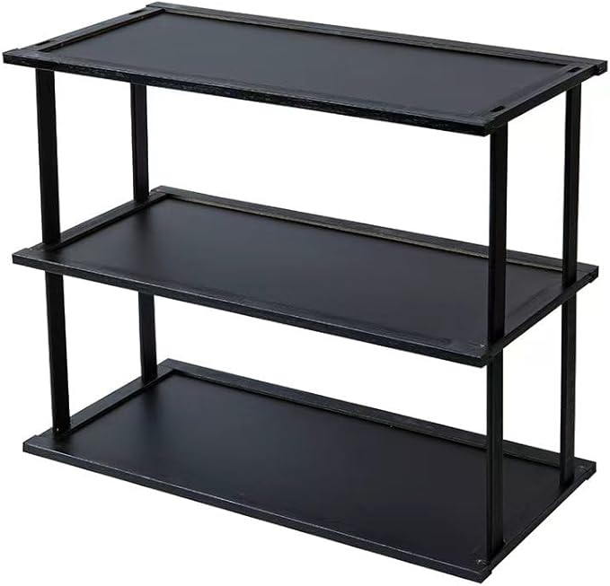 Bamboo Desktop Bookshelf Organizer – 3-Tier Desk Storage Rack for Office, Home, Study, Kitchen – Compact Shelf for Books, Plants, Toiletries, Supplies (Three Layers - Length 18.9 in)