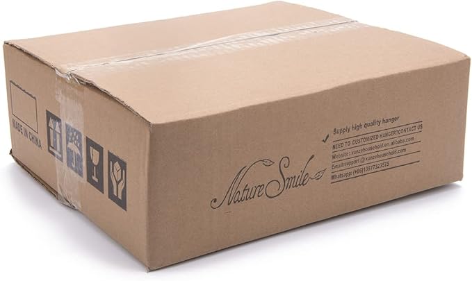 Nature Smile Juniors Preteen Older Children Wooden Coat Hangers 14 Inches Wood Dress Shirt Jacket Hangers with Anti-Rust Hook (20 Pack Natural)