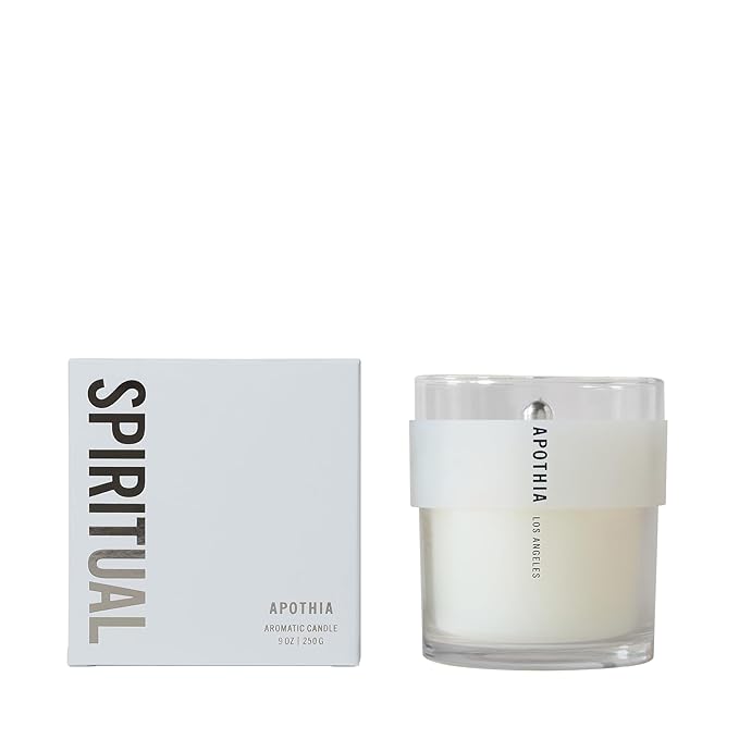 APOTHIA - Spiritual Candle | Sandalwood & Mint | Award Winning Scented Candles with Premium Soy Wax Blend | 60 Hour Long Burning | 9 oz | Small Batches for Luxury Quality