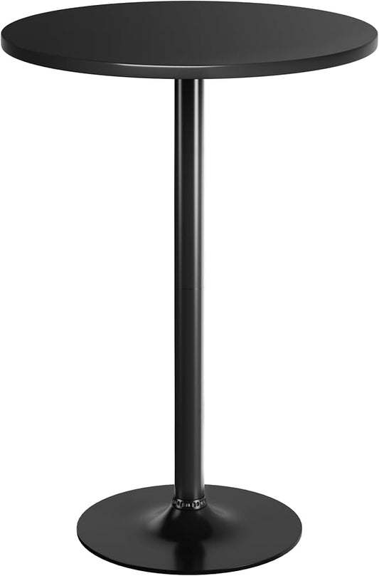 Homall Round Dining Table Bistro Pub 23.8 x 39.5 Inches Bar Table for Kitchen, Dining Room (1, Full Black)