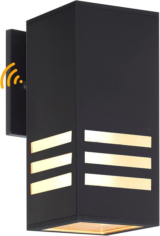 Dusk to Dawn Outdoor Wall Lantern, Exterior Lighting - ETL Listed, Aluminum Anti-Rust Waterproof Wall Mount Rectangular Design – Up/Down Photocell Outdoor Lighting for Porch, Garage or Patio