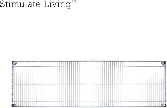 60"x18"x72" Prime Heavy Duty Chrome 4-Tier Wire Shelving NSF 3200 LBS MAX Capacity Storage Rack for Commercial, Hospital, School, Garage, and Kitchen Uses (with Wheels)