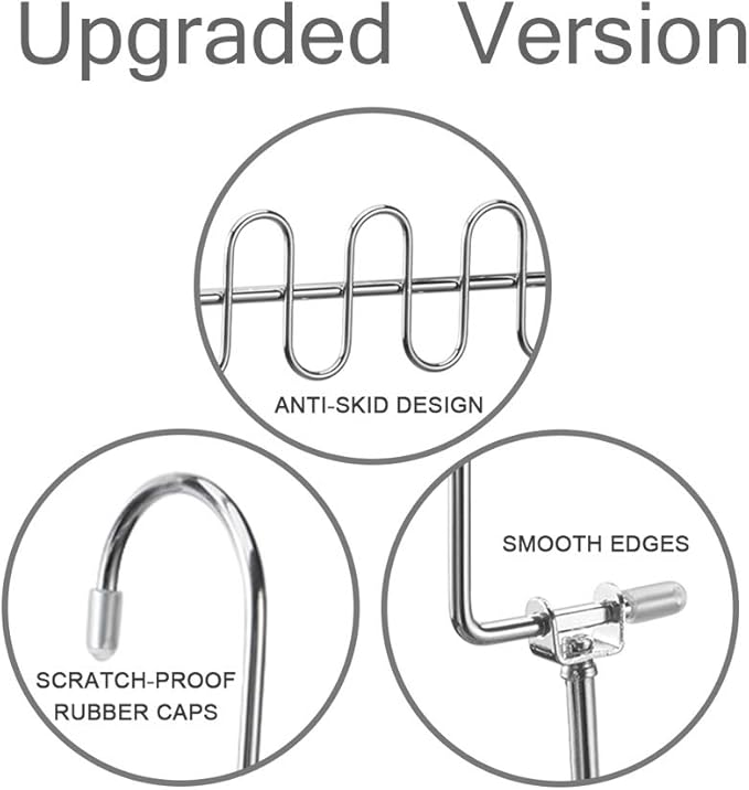 Meetu Magic Cloth Hanger Space Saving Hangers Metal Closet Organizer for Wardrobe Organization (Pack of 4)