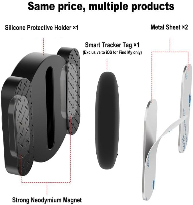 Mini GPS Tracker for Vehicles – Hidden Magnetic Car Tracker, Real-Time Tracking for Cars, Kids, Pets, No Monthly Fee, No SIM, Works with Apple Find My