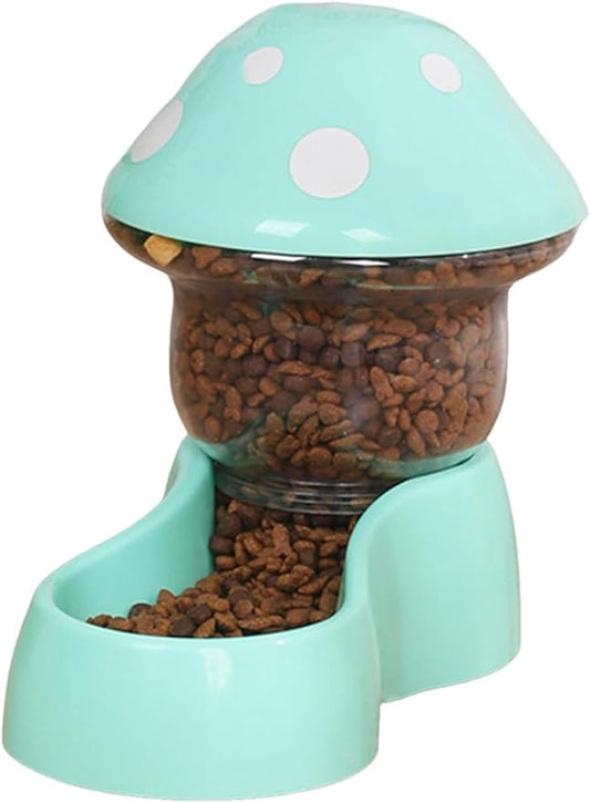 Automatic Pet Feeder with Mushroom Shape for Cats Dogs 2025 Easy Clean Refill Dual Food Water Dispenser