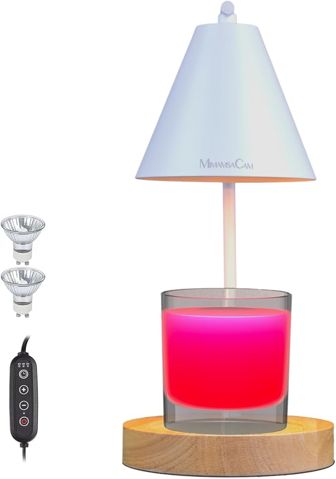 Candle Warmer Lamp with Timer,Compatible with Chesapeake Bay Candle,Dimmable Candle Lamp Warmer;Electric Wax Melt Warmer for Home Decor;Gifts for Mom,Birthday Gifts for Women(White)…