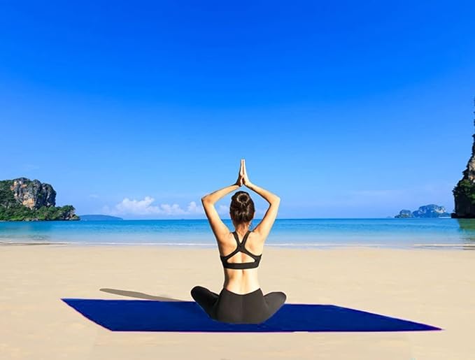 MYLSMPLE Luxury Microfiber Bath Towel Extra Large Bath Sheet Blue Beach Towel Fast Drying Hotel Bathroom Towel (36 Inch X 72 Inch, Dark Blue)