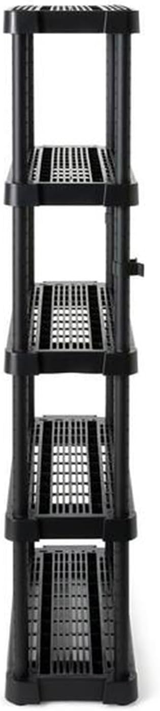 Gracious Living 5 Shelf 6' x 32" x 14" Adjustable Ventilated Medium Duty Shelving Unit Organizer System for Home