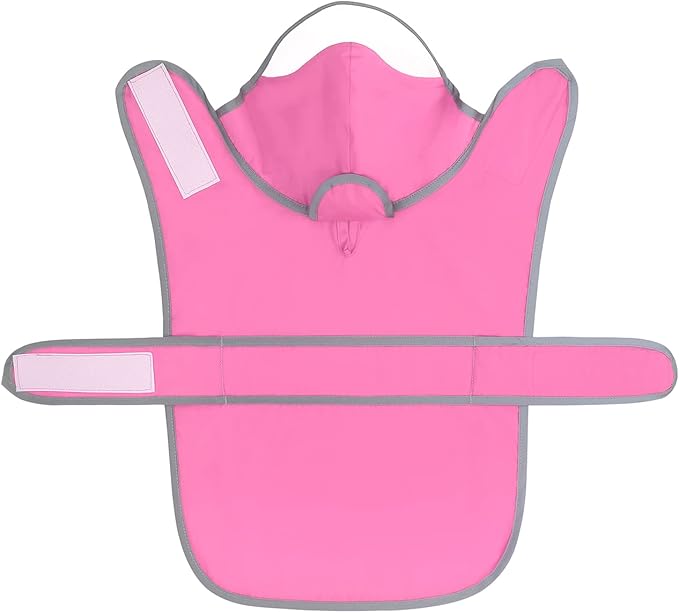 HDE Dog Raincoat with Clear Hood Rain Jacket Poncho for Small Medium Large Dogs Pink - XL