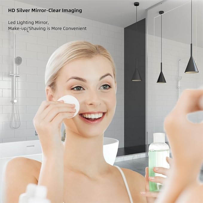 40" x 30" LED Bathroom Mirror Wall Mounted Anti-Fog Vanity Mirror Lighted Dimmable Led Makeup Mirror with Lights