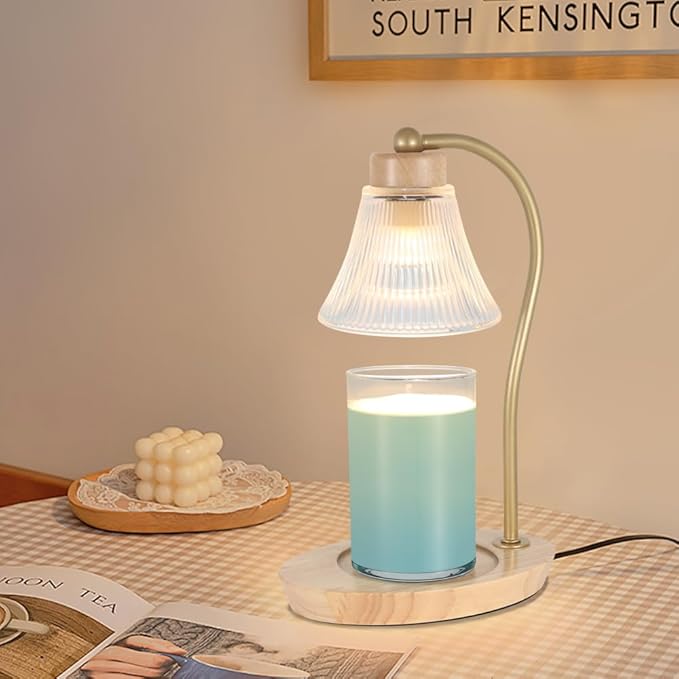 mocosa Candle Warmer Lamp with Timer Dimmer,Electric Wax Warmer for Jar Candles Mom Christmas Birthday Gifts House Warming New Home Bedroom Decor with 2 Bulbs
