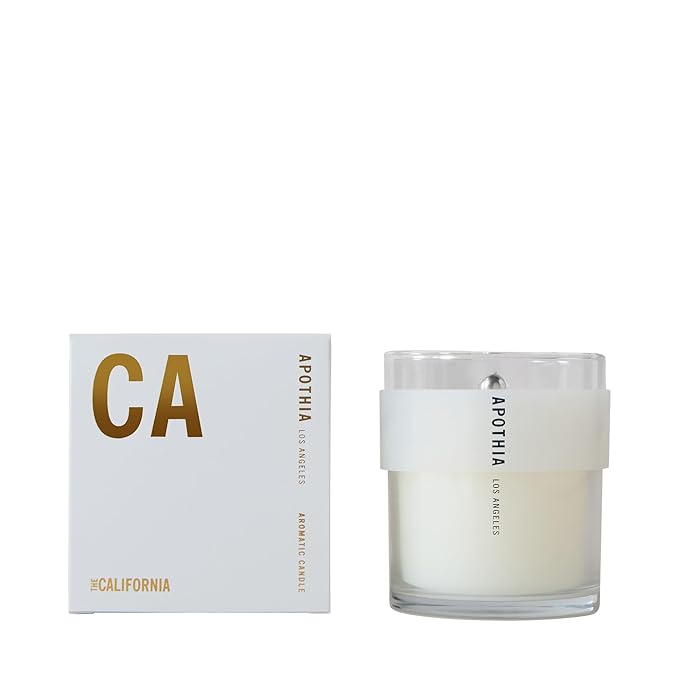 APOTHIA - The California Candle | The California Citrus & Exotic Flowers I Scented Candles with Premium Soy Wax Blend I 60 Hour Long Burning I 9 oz I Luxury Quality in Decorative Jar