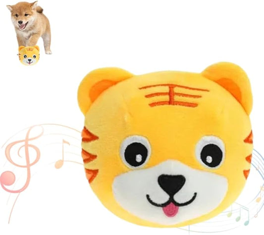 Active Plus Interactive Moving Pet Toys, Squeaky Dog Toys for Small to Medium Dogs, Washable Tiger