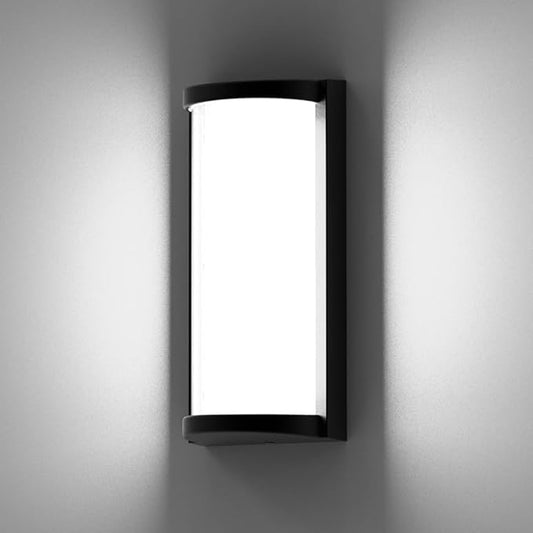 Sytmhoe Modern Outdoor Wall Lights,Exterior Wall Sconce Lighting Fixtures,LED Wall Mounted Lamps,Matte Black Porch&Patio Light,IP65 Waterproof for Hallway Stairs Gardens(6000k)