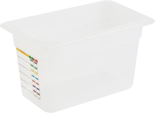 Restaurantware Food Storage Container 1 Pack of 10.3 x 6.2 x 5.9 Inches Plastic Stackable Storage Box White Reusable Label Container Dishwasher Safe For Restaurants And Kitchens