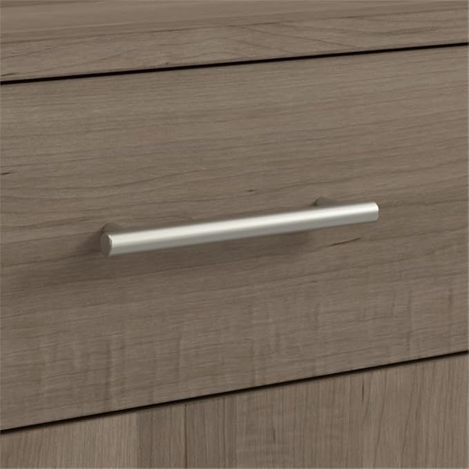 Bush Furniture Somerset 54W Office Desk with Drawer and Cabinet in Ash Gray, Computer Table with Storage for Home Office Workspace