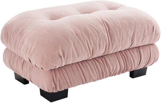 Pink Ottoman for Modular Sectional Sofa, Single Sofa, Ottoman Seat for Convertible Sectional, Chenille Sofa Couch for Living Room, Bedroom, Apartment