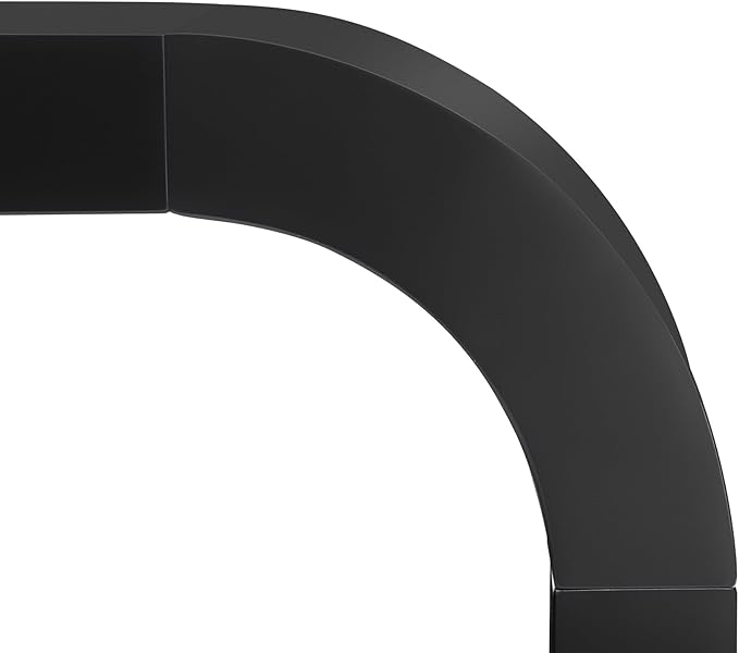 52" Curved Console Table for Entryway Modern Long and Narrow Foyer Table Behind Couch for Corridor Living Room Wood (Black)