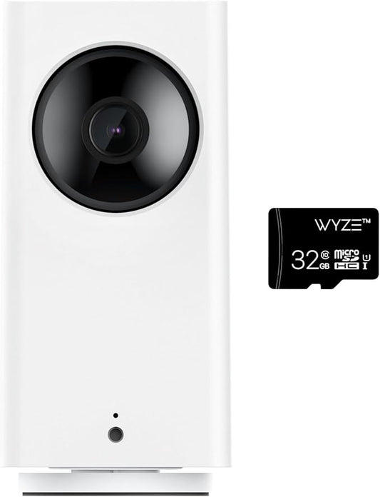 Cam Pan v2, Pan/Tilt/Zoom Indoor Wi-Fi Smart Home Security Camera with 1080p Color Night Vision, Motion and Sound Detection for Baby & Pet, Compatible with Alexa & Google Assistant