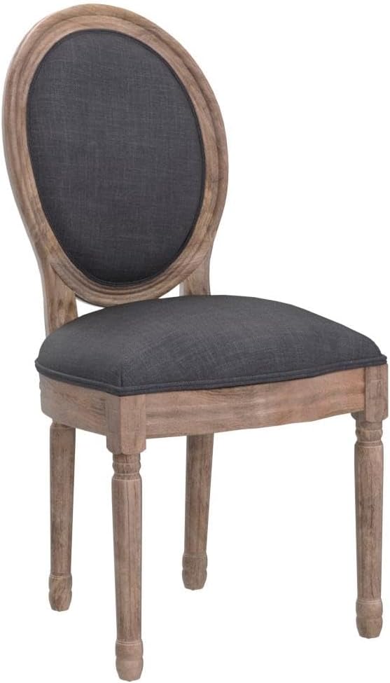 Nrizc French Country Dining Chairs Set of 4, Farmhouse Dining Chairs, Wood Round Back Dining Room Chair, for Dining Room/Living Room/Bedroom