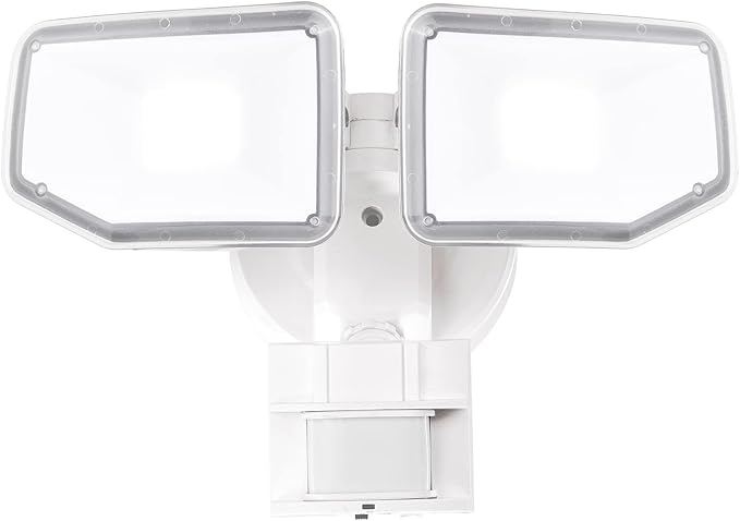 40W LED Security Lights Motion Sensor Light Outdoor, 180 Degree, 4000 LM, 5000 K, ETL Water Resistant, Clear 2 Head Motion Detector Flood Light for Garage, Yard (White)