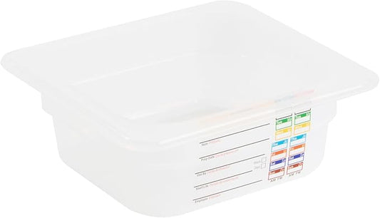 Restaurantware Food Storage Container 1 Pack of 6.8 x 6.2 x 2.5 Inches Plastic Stackable Storage Box White Reusable Label Container Dishwasher Safe For Restaurants And Kitchens