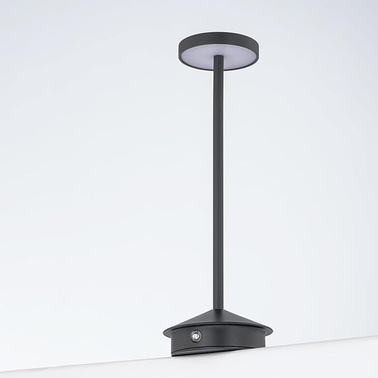 Orbit LED Cordless USB-C Re-Chargeable Desk Lamp, 5200mAh Battery Operated with 3 Color Temperature 2700K-3000K-3500K and Fingertip Touch On/Off Plus Dimming in Black