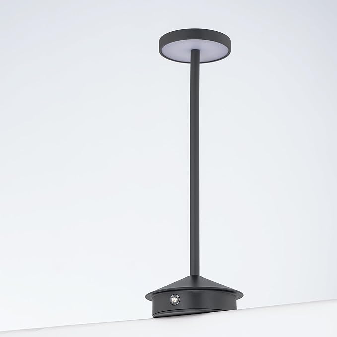 Orbit LED Cordless USB-C Re-Chargeable Desk Lamp, 5200mAh Battery Operated with 3 Color Temperature 2700K-3000K-3500K and Fingertip Touch On/Off Plus Dimming in Black (Pack of 2)