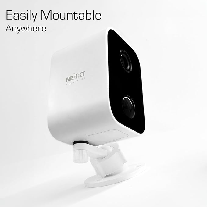 Nexxt Wireless Security Camera for Outdoor or Indoor, Built-In Battery, Weatherproof Home Camera 1080P HD Live Video, Motion Detection, Two-Way Audio, Night Vision, Alexa, Google, Camaras De Seguridad