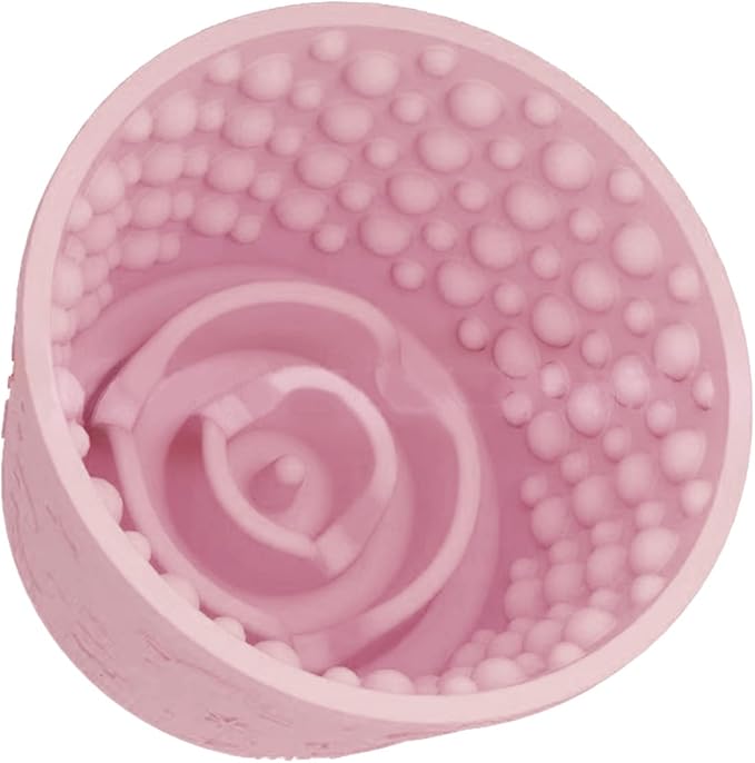 Dog Lick Bowl, Anxiety Relief Silicone Slow Feeder Treat Dispenser, Anti-chocking Pet Dish, Non-Slip Licking Bowl Interactive Entertainment Dog Puzzle Toy for Small & Medium