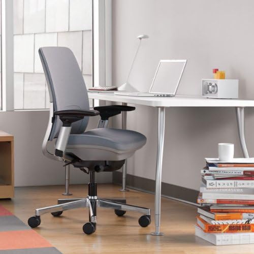 Steelcase Amia Office Chair - Most Comfortable Sit - 4 Points of Adjustability - Ergonomic Desk Chair - Upper Back Support - Adjustable Lumbar Support - Buzz2 Blue Fabric