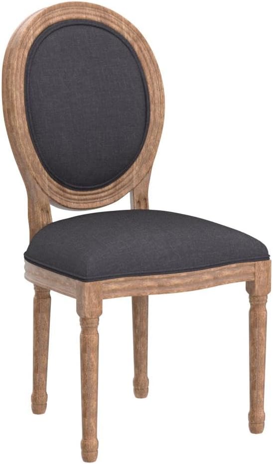 Nrizc French Country Dining Chairs Set of 6, Farmhouse Dining Chairs, Wood Round Back Dining Room Chair for Dining Room/Living Room/Bedroom