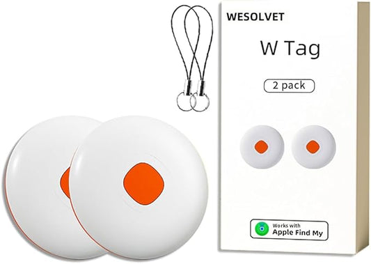 iOS Air Mini Tracker Smart localizador Locator Tag 2 Pack Works with Apple Find My Device for Keychain Keys Dog Kids Car Luggage Vehicle Motorcycle Tracking Worldwide,Waterproof IP67 Not GPS